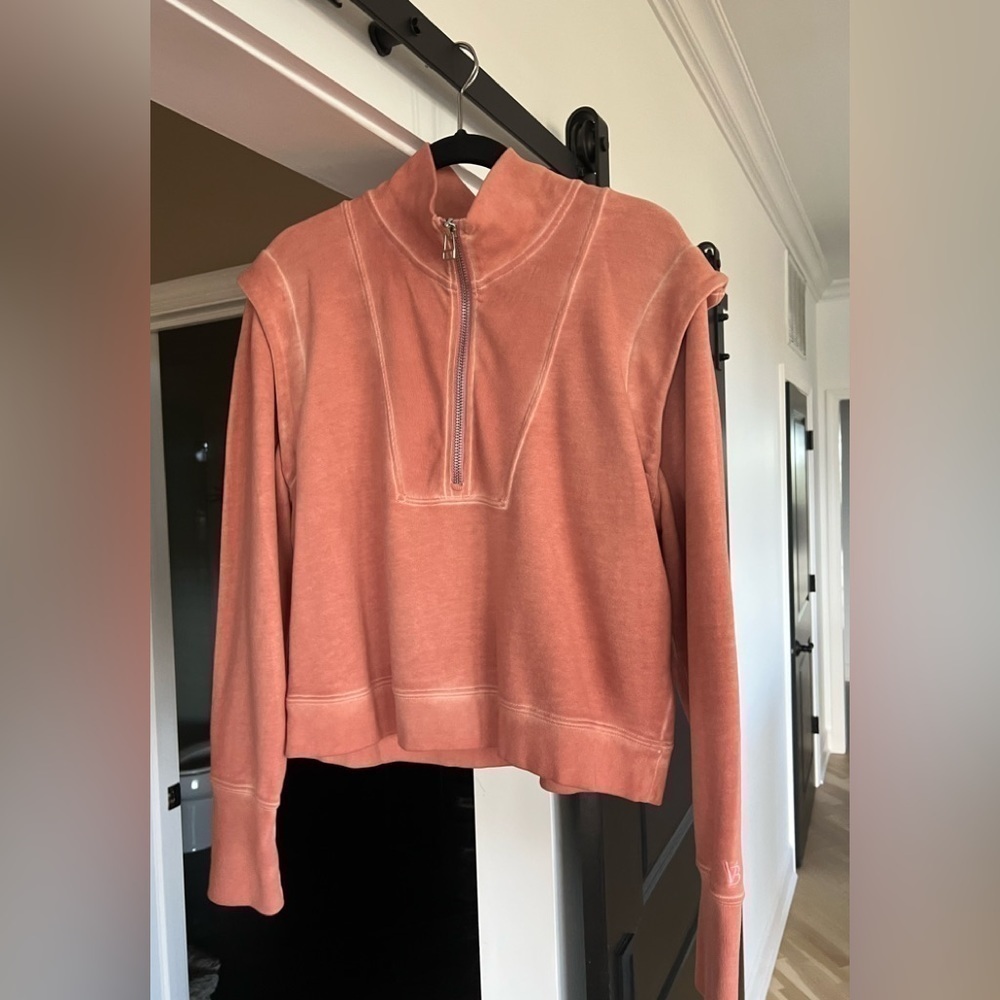 Veronica Beard Rose Quarter Zip Pullover Sweatshirt Size Large Like New - Picture 4 of 8
